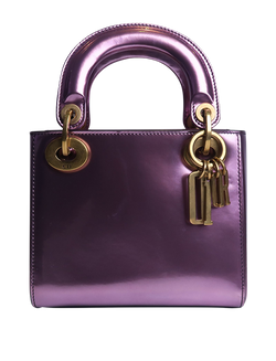 Mini Lady Dior, leather, pink, S/AC/DB, 3*, 04-MA-0128